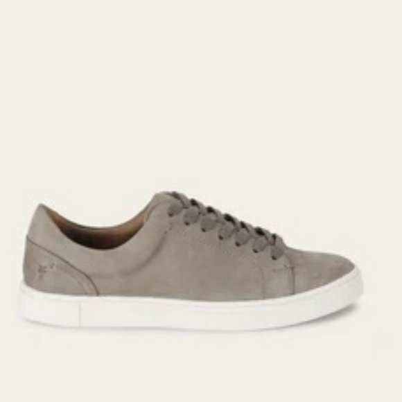 Frye *NEW* Ivy Low Lace Grey Leather Sneakers - Picture 1 of 9